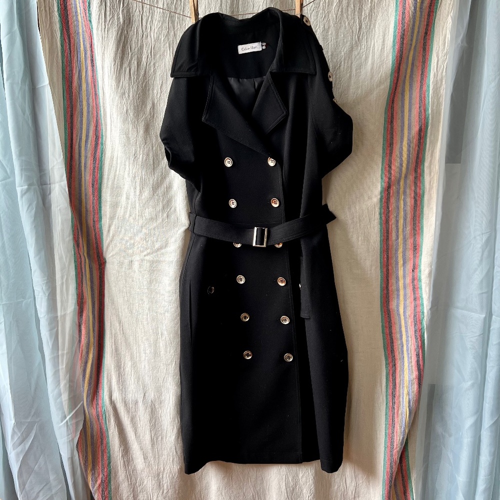 Calvin Klein double breasted belted dress